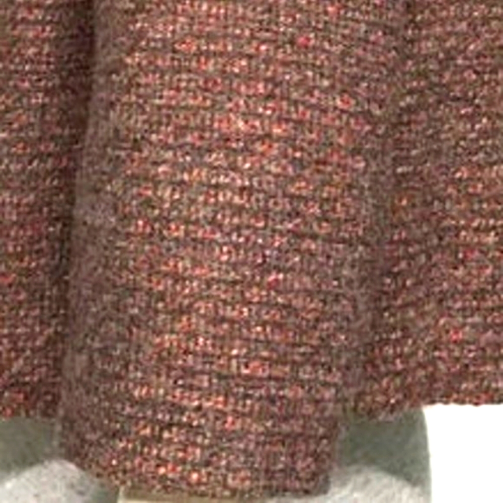 🍂 Vintage 1950's Brown Gold Sienna Tweed Open Front Jacket Blazer - M - Picture 6 of 9